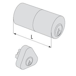 CISA 02106 round cylinder pair for locks to be applied