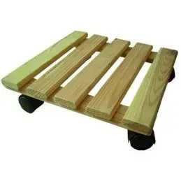 Carrellino in legno cm 35x35 con ruote Blinky Begonia