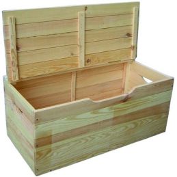 Chest raw wood cm.100x40x50h