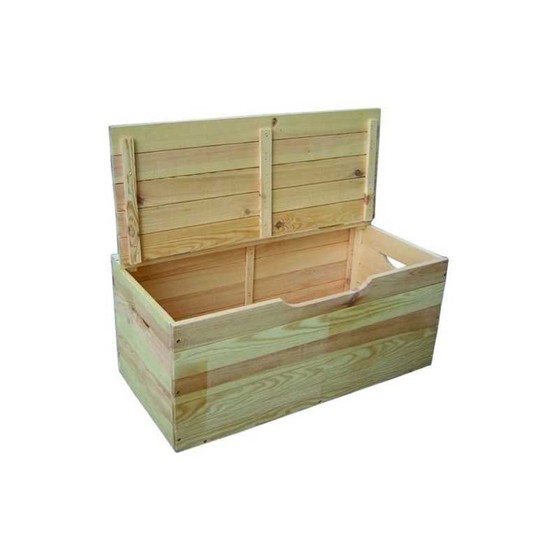 Chest raw wood cm.100x40x50h