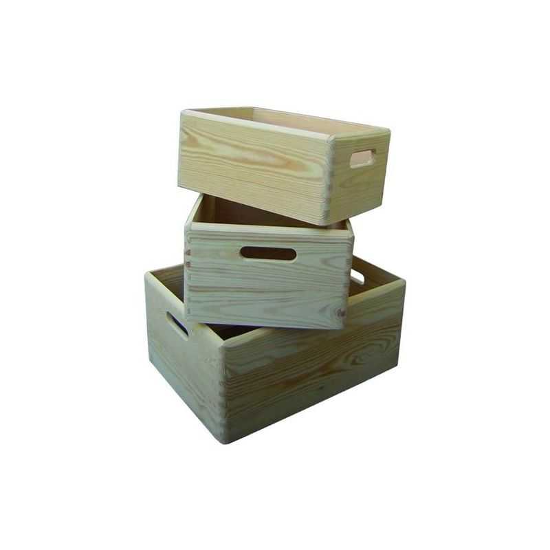 Boxes pine wood kit 3 pieces