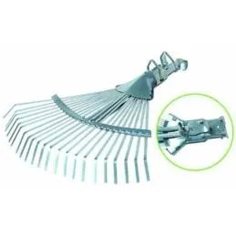 Adjustable leaf broom with clamp attachment