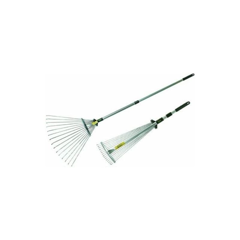 Adjustable leaf broom with telescopic handle