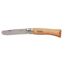Opinel Virobloc knife round tip blade in stainless steel