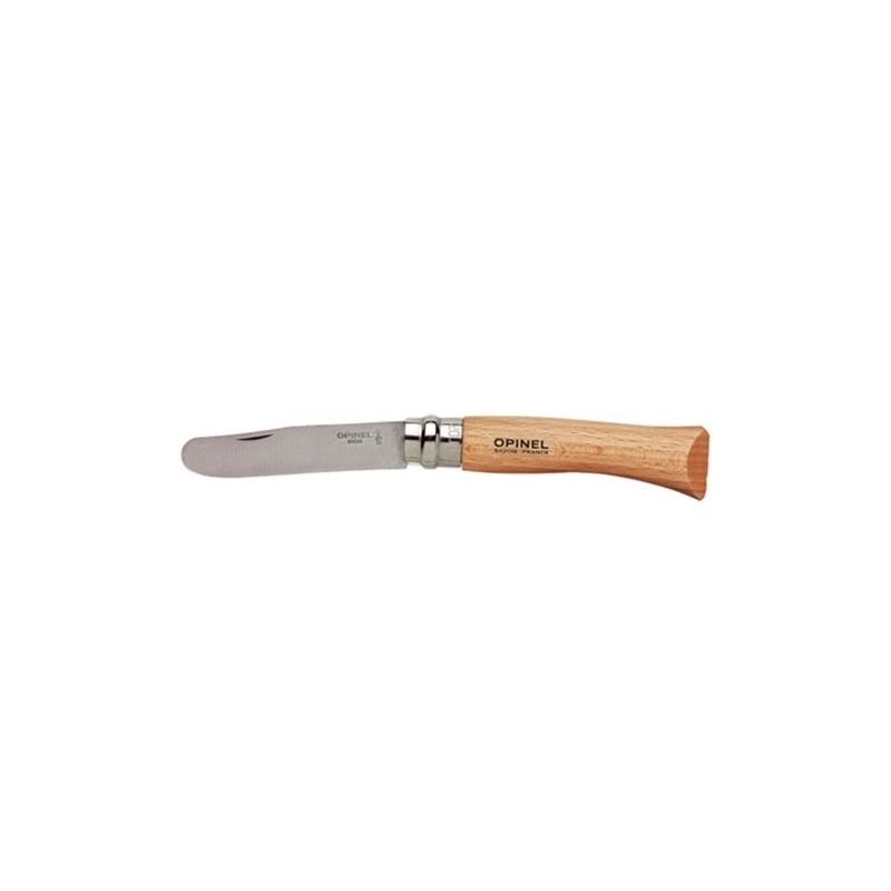 Opinel Virobloc knife round tip blade in stainless steel