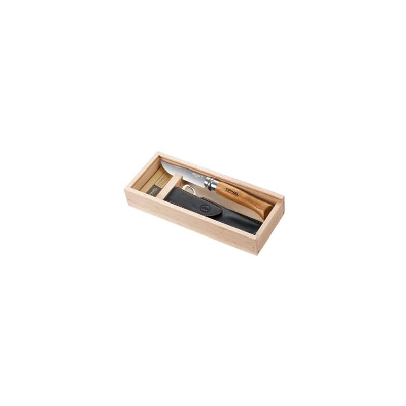 Opinel Virobloc N.8 knife in wooden box