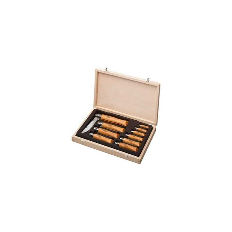 Cofanetto coltelli Opinel 10 pezzi serie Virobloc e Classica