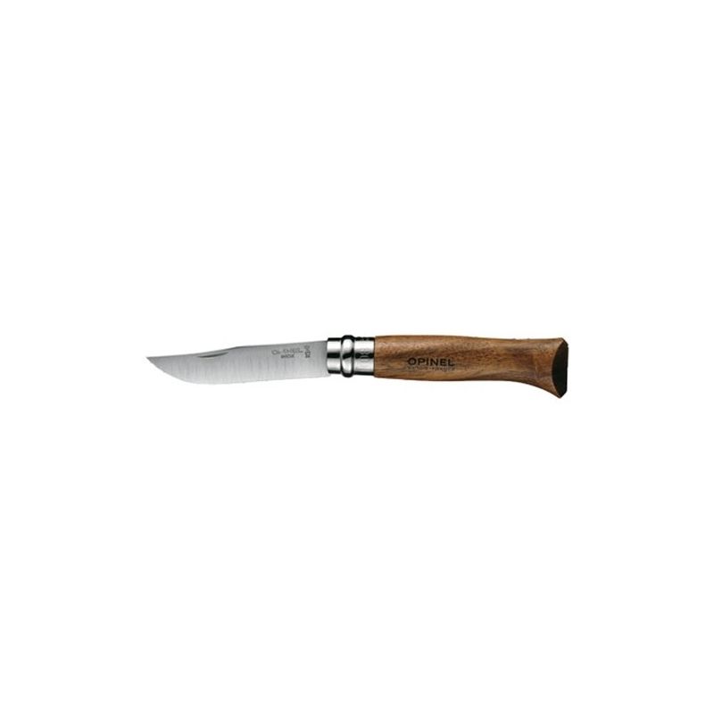 Coltello Opinel Virobloc lama in acciaio Inox N.8 manico Noce