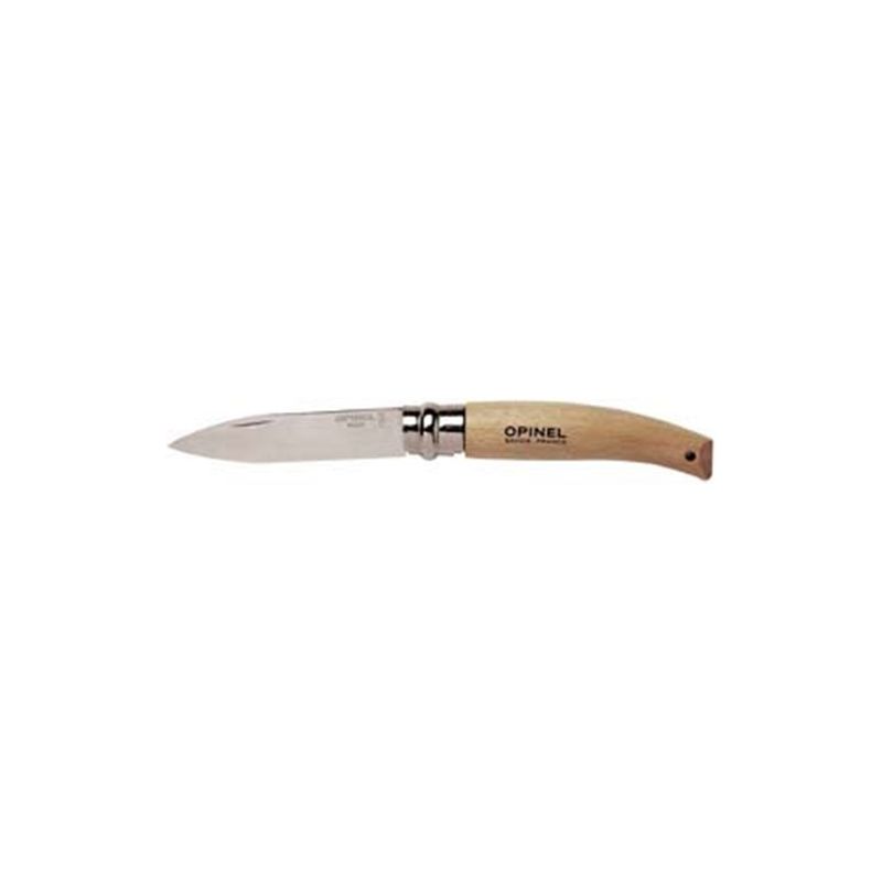 Opinel Virobloc knife sharp tip blade in stainless steel