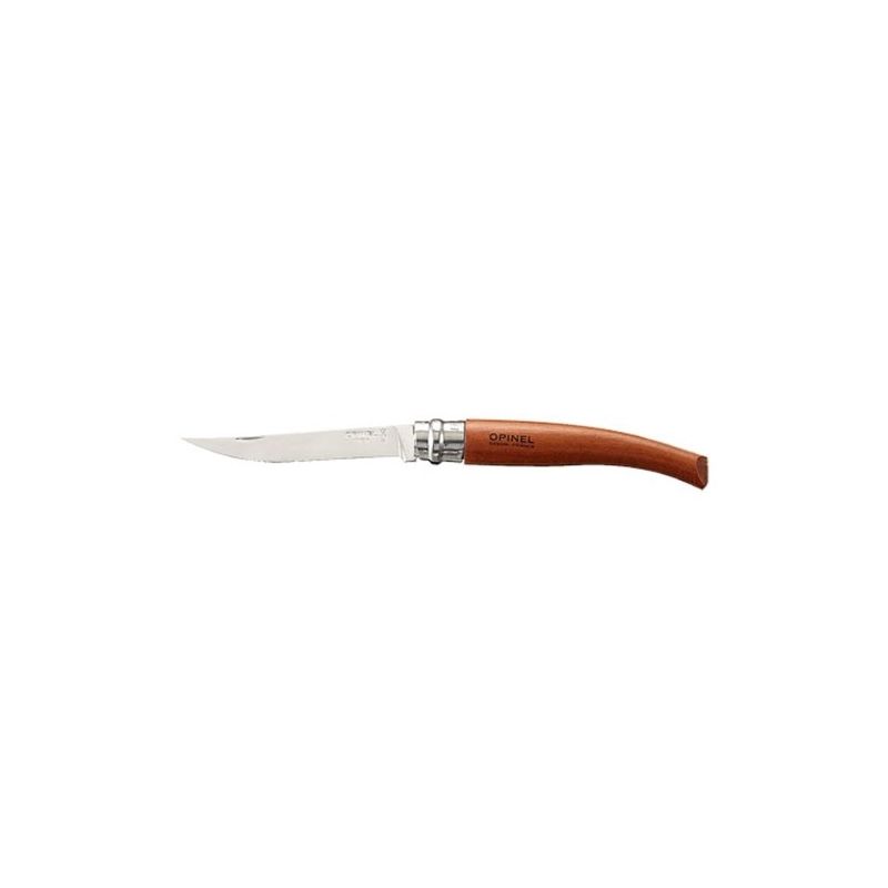 Stainless steel Opinel Virobloc knife with Bubinga handle