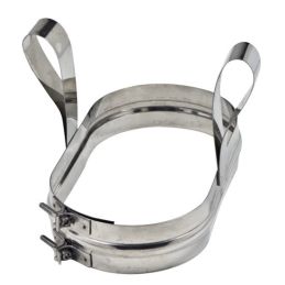 Collar with slots for re-piping Oval single wall flue