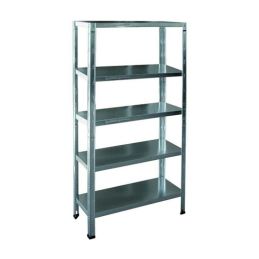 Metal shelf in 5-storey interlocking kit cm.100x40x185H