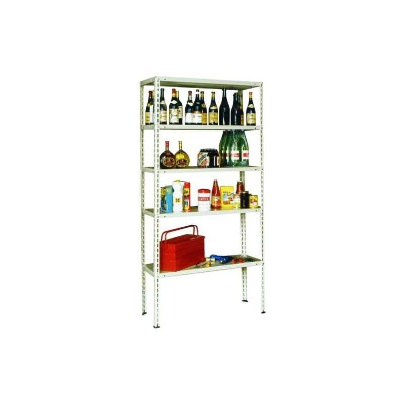 Metal shelf in kit with bolts 5 floors cm.100x40x180H