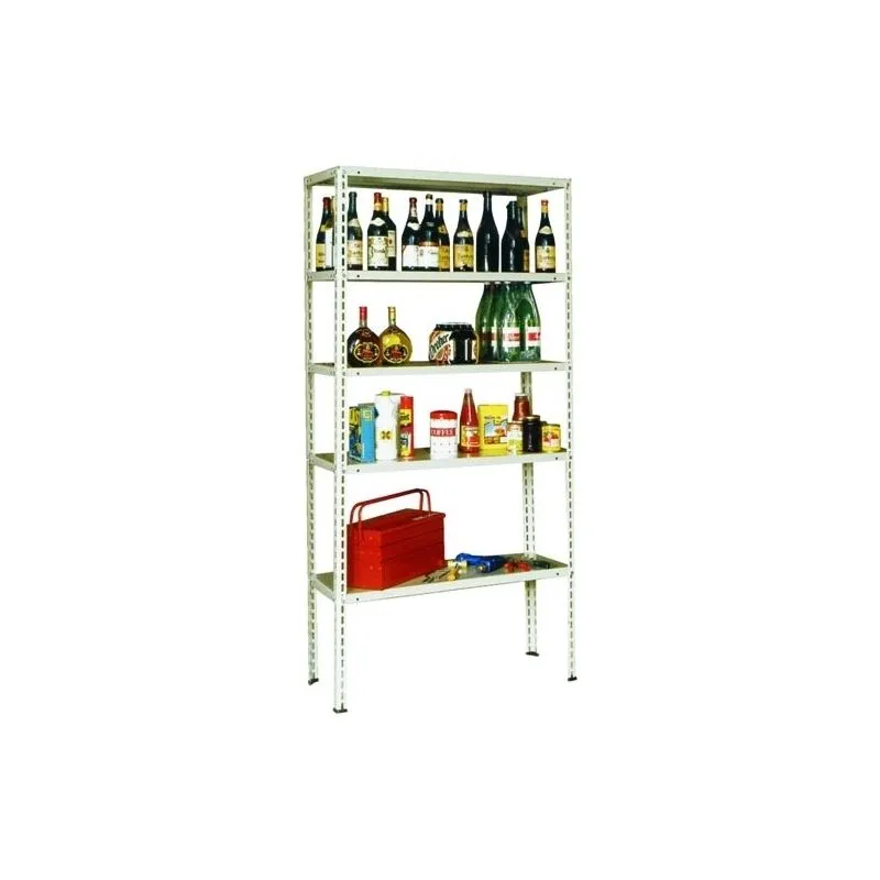 Scaffale metallico in kit a bulloni 5 piani cm.100x40x180H Scaffale metallico in kit a bulloni 5 piani cm.100x40x180H