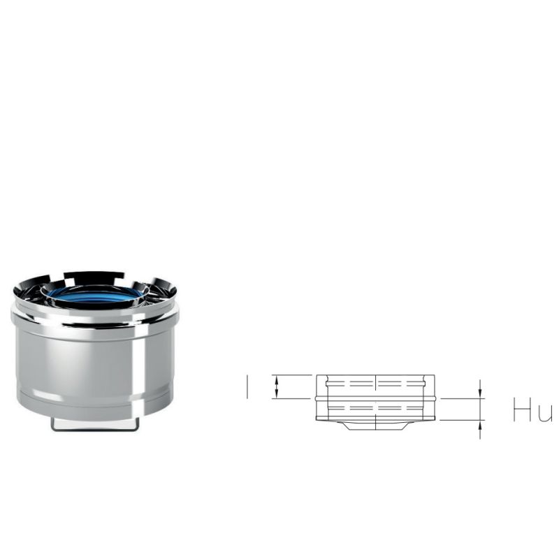 Blind plug CXTA COAXIAL Inox Coaxial flue