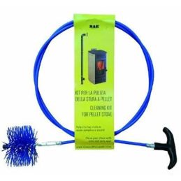 Cleaning kit for pellet stoves - flexible chimney sweep