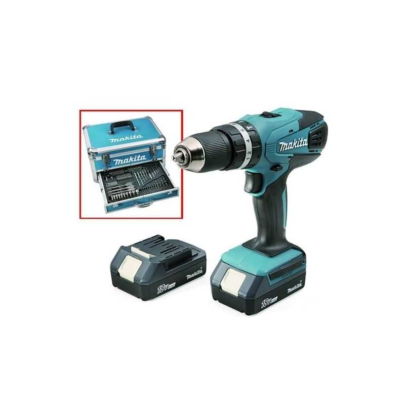 Makita HP457DWEX Cordless Drill Lithium 18V case