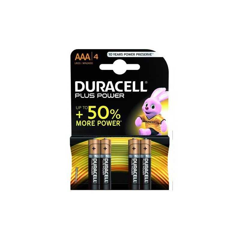 Pile alcaline Duracell Plus MN2400 AAA MiniStilo (blister 4