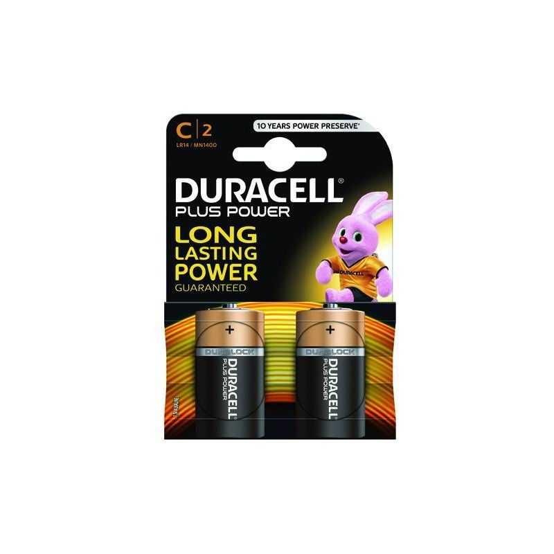 Duracell Plus alkaline batteries mn1400 C Half Torch (blister 2