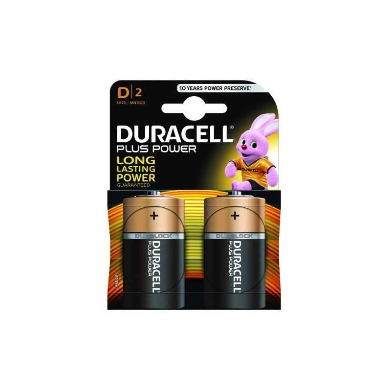 Duracell Plus alkaline batteries MN1300 D Flashlight (blister 2