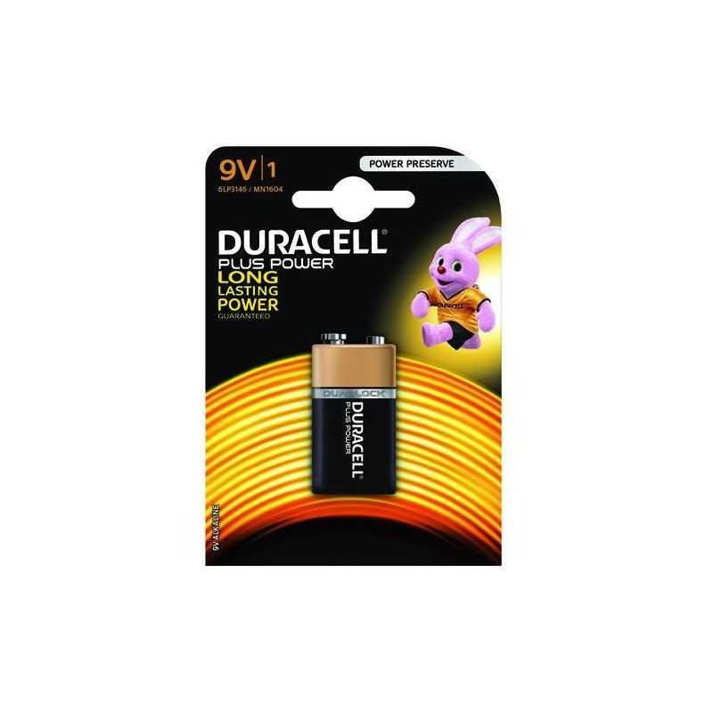 Pile alcaline Duracell Plus MN1604 9V TRANSISTOR