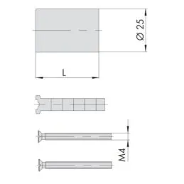 Extension kit 07165 for Cisa round cylinders
