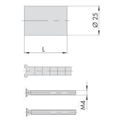 Kit prolunga 07165 per cilindri tondi Cisa