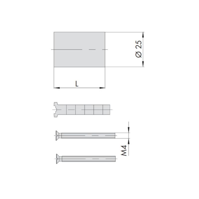 Extension kit 07165 for Cisa round cylinders