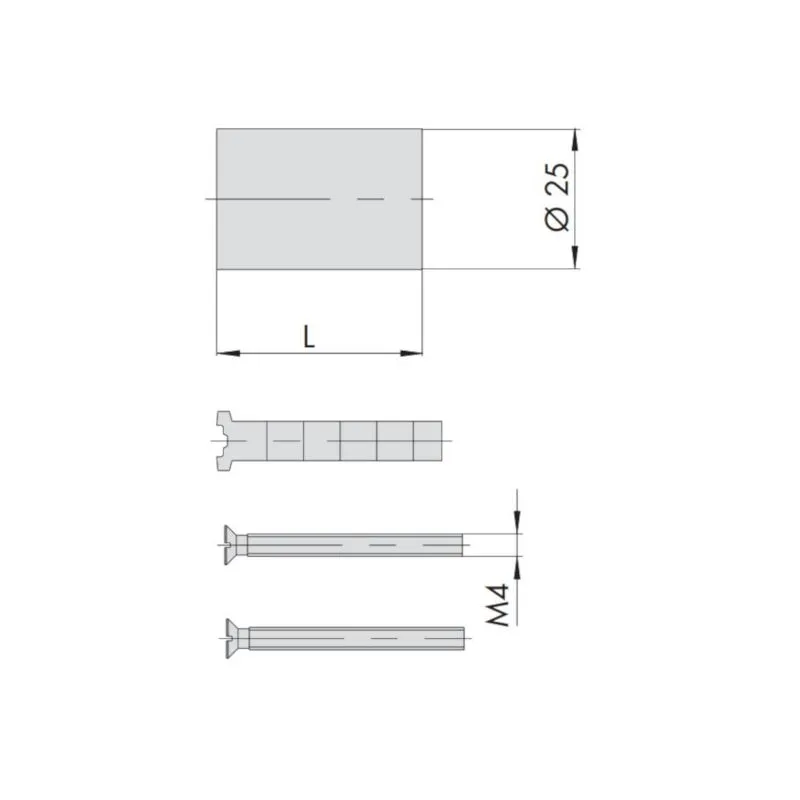 Extension kit 07165 for Cisa round cylinders Extension kit 07165 for Cisa round cylinders