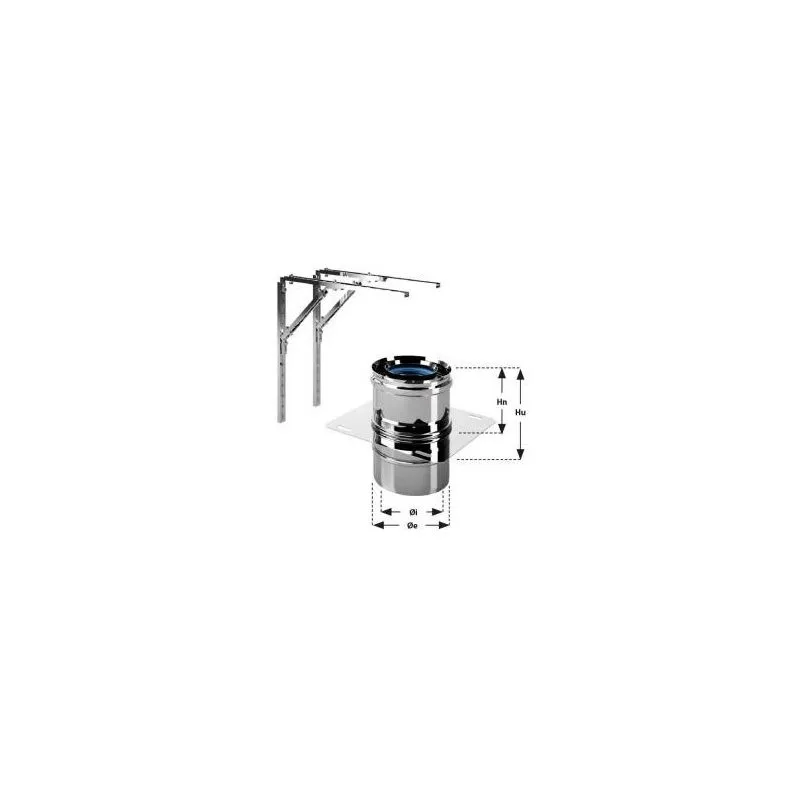 Piastra intermedia con supporti CXPS CXTA COAXIAL Inox Canna Piastra intermedia con supporti CXPS CXTA COAXIAL Inox Canna