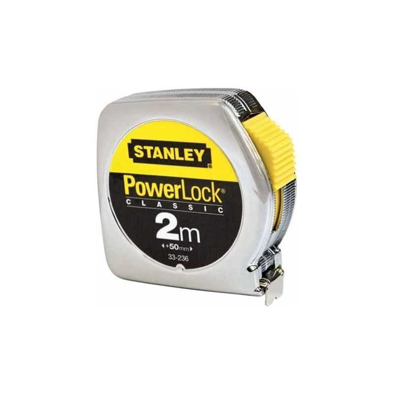 Stanley Powerlock® chromed metal case tape measure