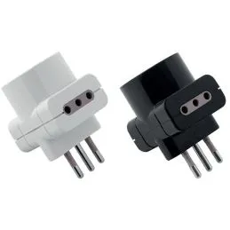 Adattatore triplo 10 A + Schuko attacco 2P+T 10A 250V
