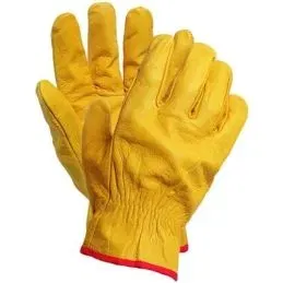 Extra yellow bovine leather grain work gloves