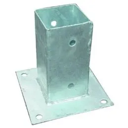 Toe steel base for 7x7 wood posts