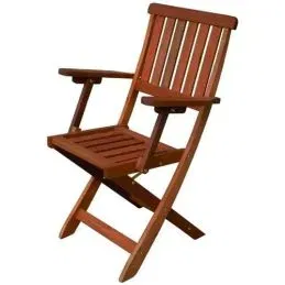 Sedia da giardino in legno con braccioli Vigor MAIA