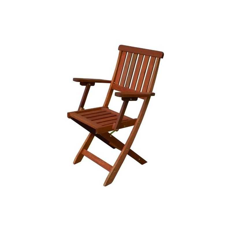 Wooden garden chair with armrests Vigor Maia