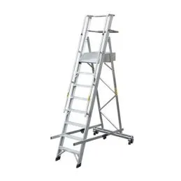 Mobile platform folding ladder Gierre Pro