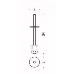 [Spare part] WC Stick with brush B2758