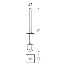 [SPARE PART] WC Stick with brush B6268 Colombo Design