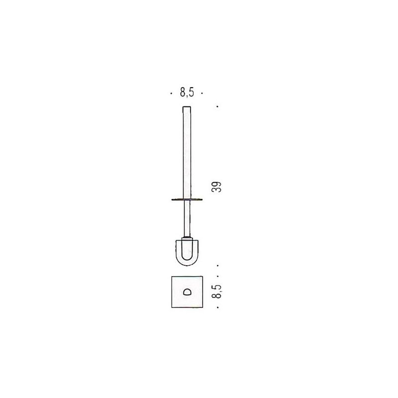 [Ricambio] Manico con ciuffo per scopino WC B6268 Colombo Design