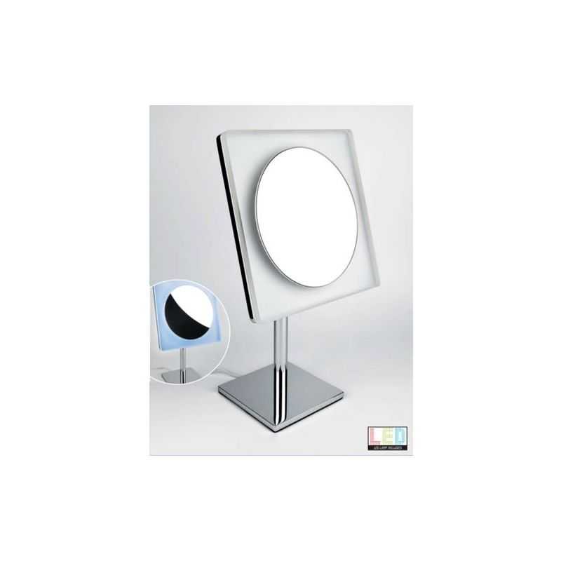 Standing agnifying mirror (3x) with lamp Colombo Design B9755