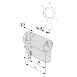 Euro profile half cylinder Double Cisa OG304