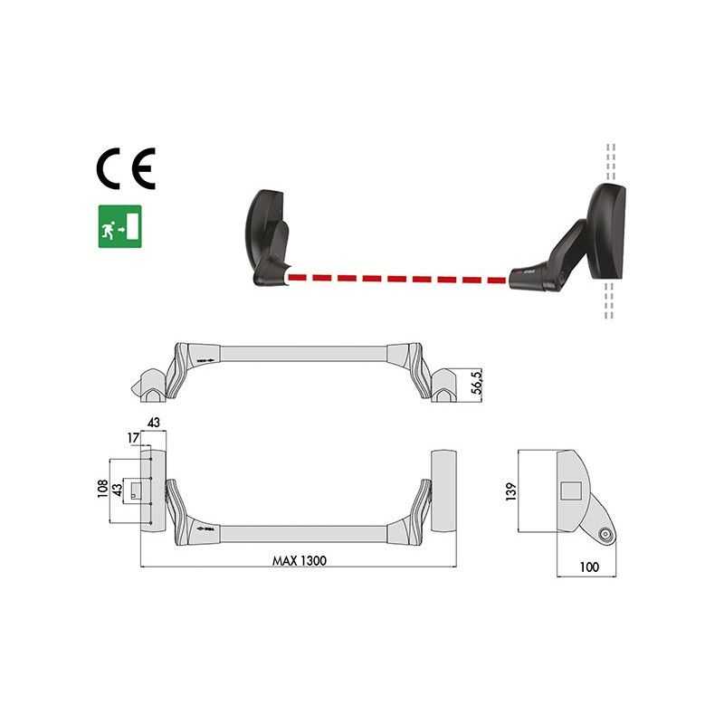 Maniglione antipanico Cisa 59016.10.0 Fast Push