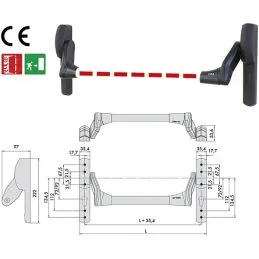 Cisa 59617.00 0FR panic exit device for fire resistant locks