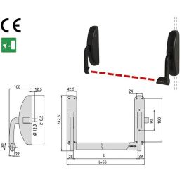 Maniglione antipanico Cisa 59316.10 'Prestige' Componibile