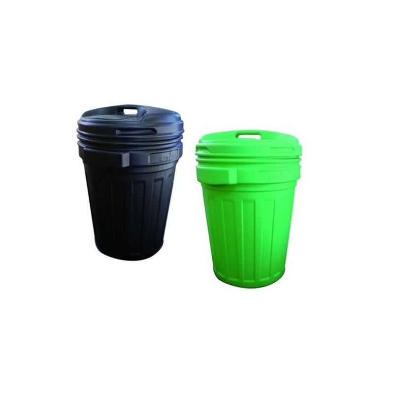 Waste bin with screw-on lid - lt. 70