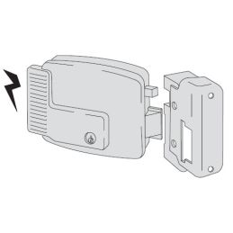 Electro-lock applied Cisa 11921 for gates 'to pull'