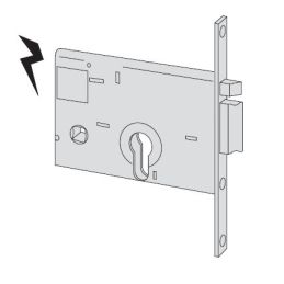 Serratura elettrica Cisa 14010 infilare per fascia h 82