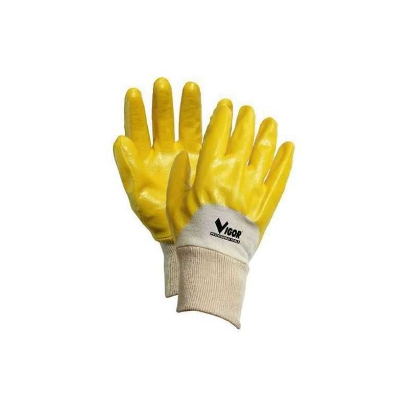 Guanto in nylon/nitrile Jap giallo - conf. minima 10 pz.