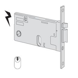 Serratura elettrica Cisa 14450 infilare per fascia h 77